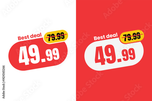 Vector Sale Price Tag – 49.99 Special Offer Label in EPS Format