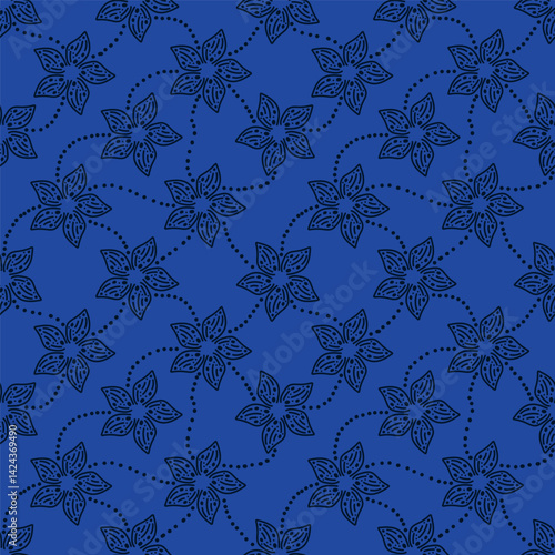 Vintage seamless floral pattern. Liberty style background of small mauve and lilac flowers. Small flowers scattered over a white background. Stock for printing on surfaces