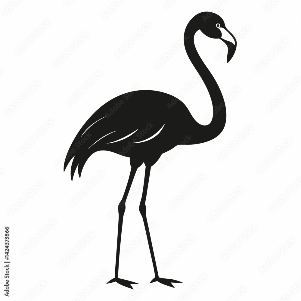 Obraz premium flamingo silhouette isolated on white