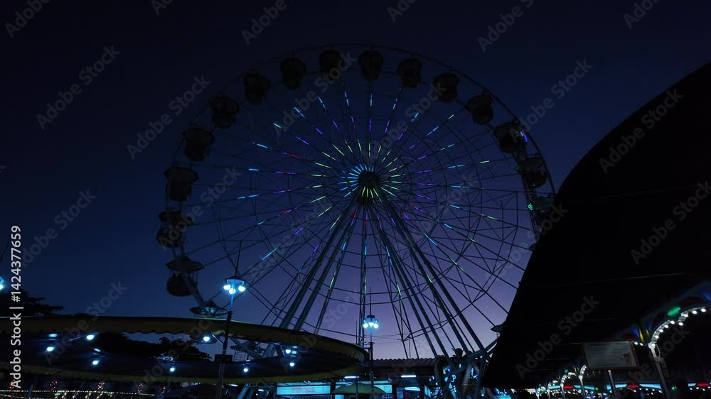 ferris wheel at night
