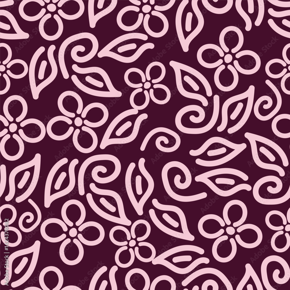 Floral Pattern NAture Design Fabric Textile Illustration Vector
