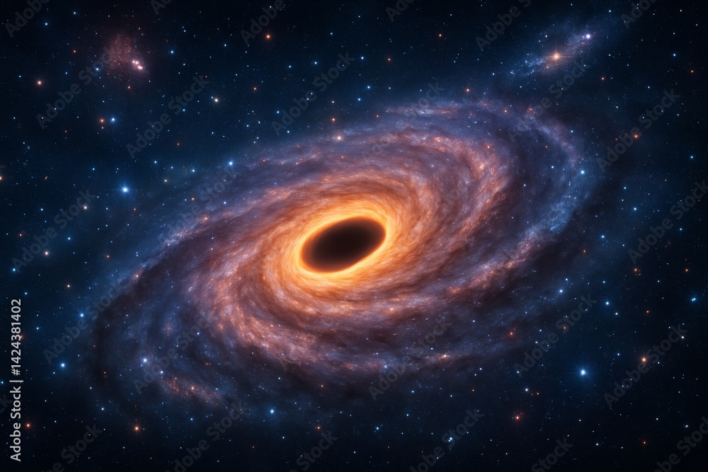 Galactic Whirlpool Revealing the Mysteries of a Black Hole in Deep Space Galactic Whirlpool Revealing the Mysteries of a Black Hole in Deep Space