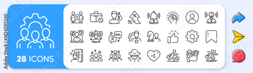 Business consulting line icons. Interest rate, AI generate, Inflation icons. Chess strategy, Fraud thief and Equality set. Profile headshot, job competition and empowerment protest icons. Vector