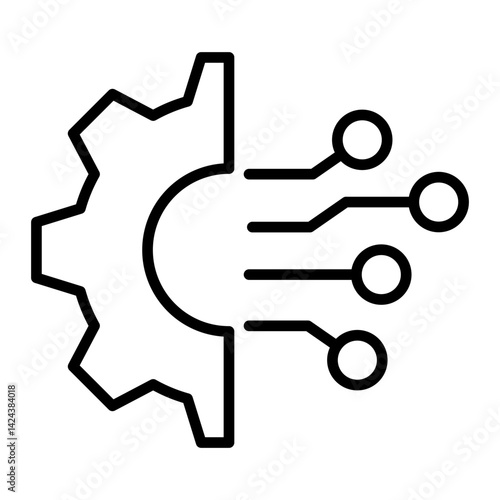 Data Integration Outline Icon