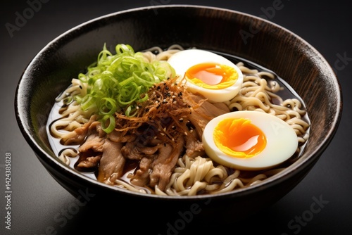 shoyu ramen showcasing the rich soy sauce-based broth, delicate noodles