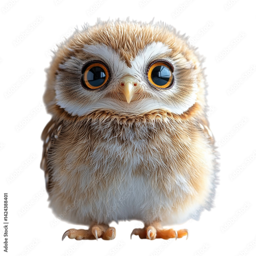 Fototapeta premium owl on transparent background 