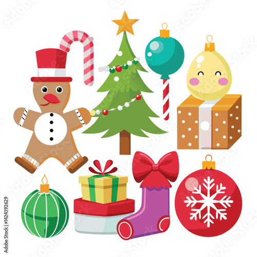 Cute Christmas Icons Collection for Festive Designs