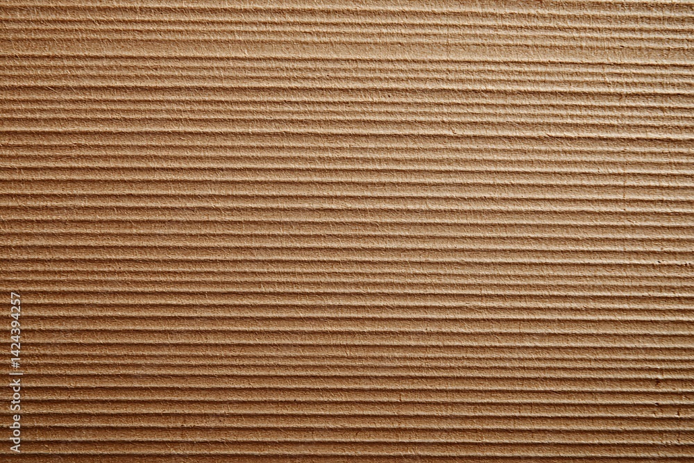 Corrugated Cardboard Surface Brown Texture Background Horizontal Closeup View Corrugated Cardboard Surface Brown Texture Background Horizontal Closeup View