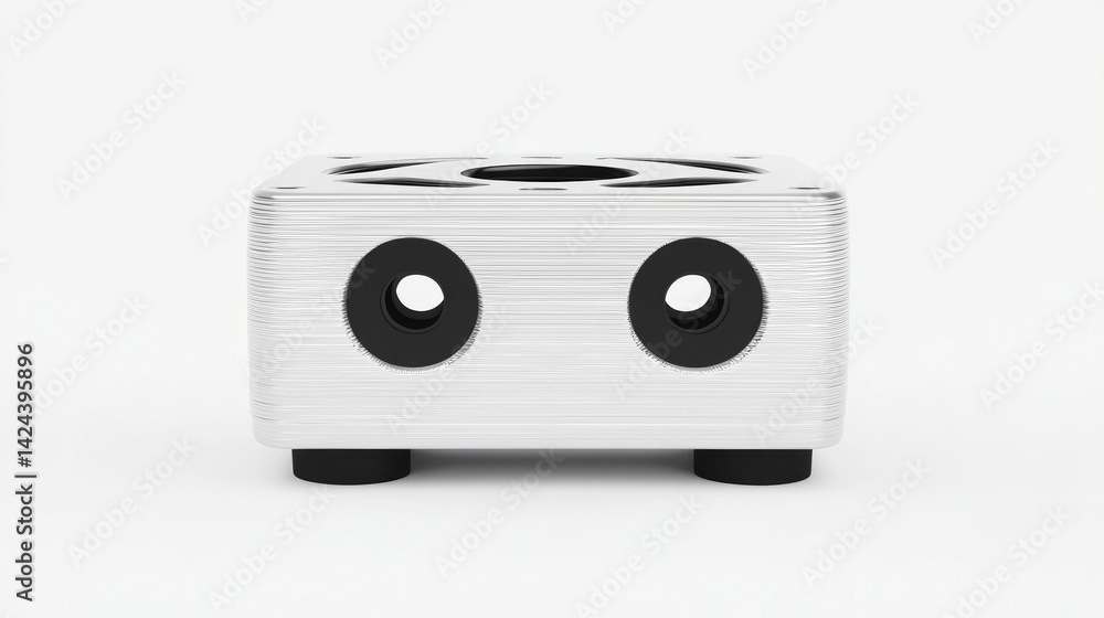 Fototapeta premium Aluminum mounting base with two mounting holes