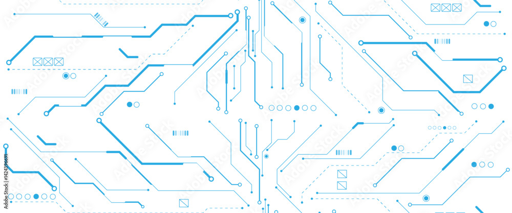 Abstract digital technology futuristic internet network speed connection white and blue background. Technology background with crossed lines and dots. Abstract digital technology futuristic internet network speed connection white and blue background. Technology background with crossed lines and dots.