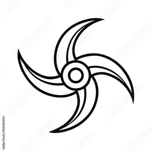 outline of wind with white background