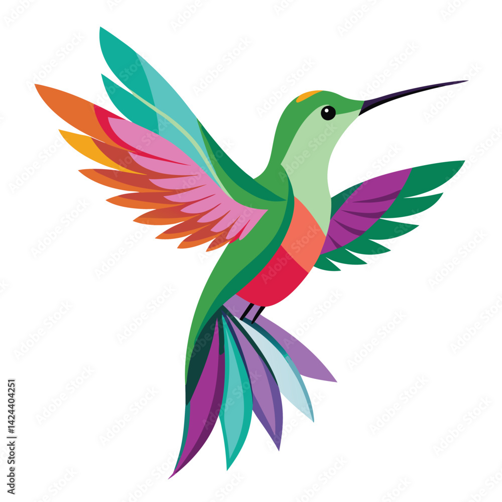Obraz premium set of Hummingbird birds shilhotee vector with white background