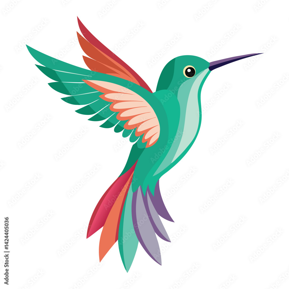 Obraz premium set of Hummingbird birds shilhotee vector with white background