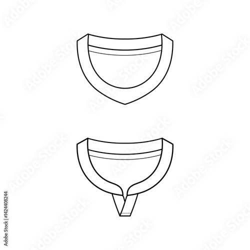 Retro Collar Pack for Football Jerseys – Vector Asset Bundle