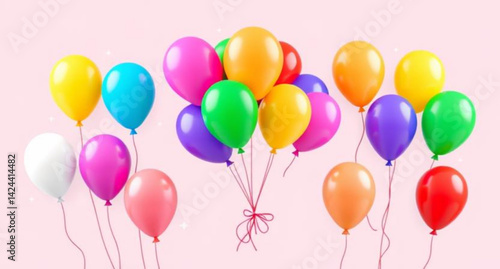 This colorful balloon vector illustration