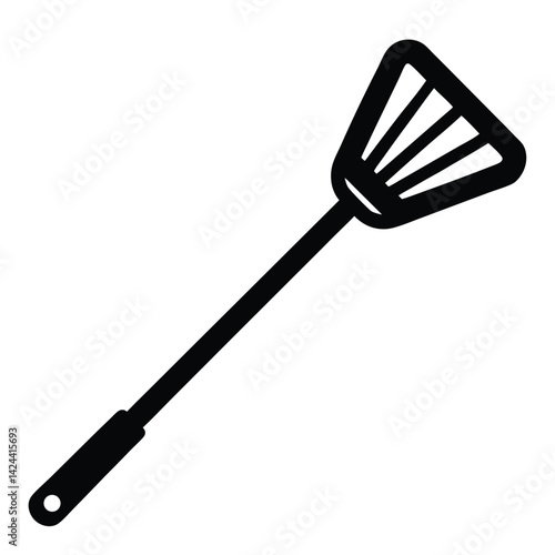 Isolated on white, kitchen garden tools feature a metal spatula, plastic fork, and steel spoon among other cooking and gardening equipment with handles