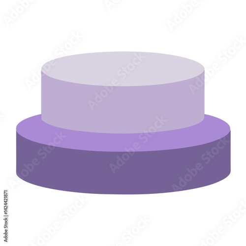 A minimalist visual of a two-tiered cake design with a subtle and elegant appearance. This illustration presents an ideal background for various occasions.