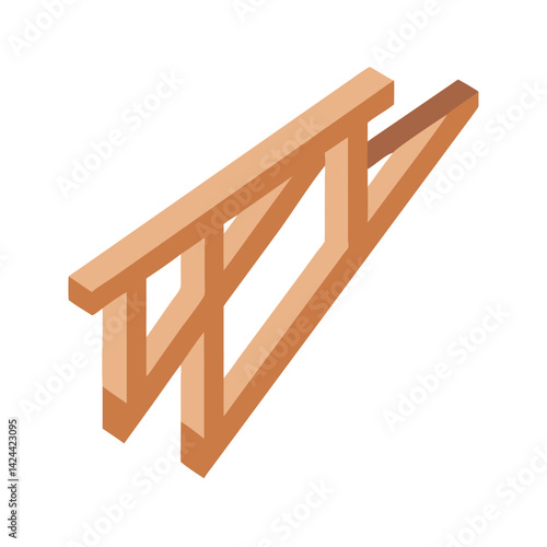 Impossible Shape Optical Illusion: Wooden Perspective Design