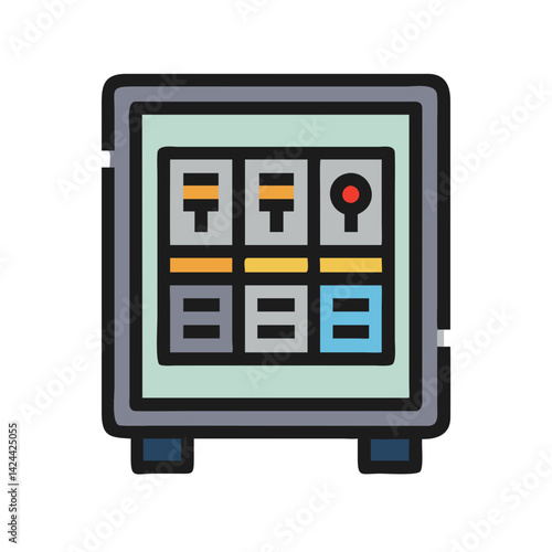 Electrical Control Panel with Switches and Indicator Light