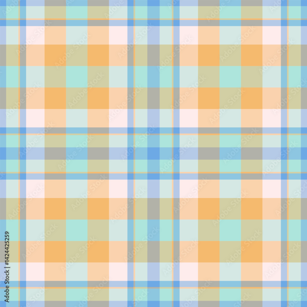 Classic plaid pattern with pastel tones. Perfect for backgrounds, textiles, design projects. Evokes warmth, comfort, and a retro aesthetic. Versatile for various creative uses. Classic plaid pattern with pastel tones. Perfect for backgrounds, textiles, design projects. Evokes warmth, comfort, and a retro aesthetic. Versatile for various creative uses.