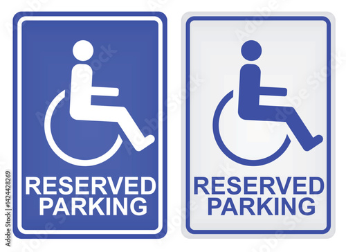 Handicapped parking sign. vector illustration