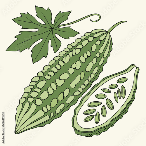 Bitter Gourd Drawing