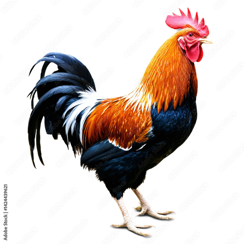 Fototapeta premium rooster isolated on transparent background
