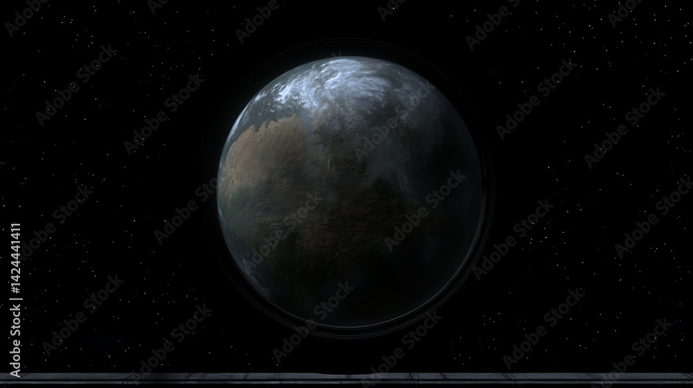 Naklejka premium Earth-like planet in space