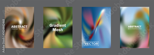 Abstract Gradient Mesh Background Poster Templates Vector Designs
