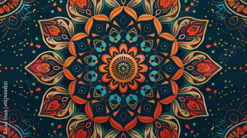 Colorful Mandala background vector 