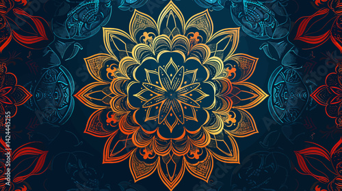 Illustration colorful Mandala background 