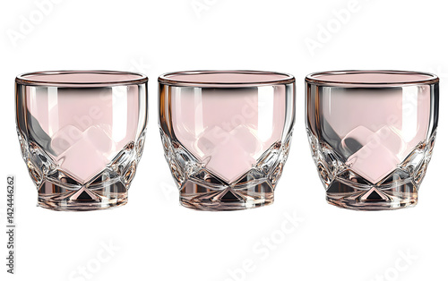 3d transparent glass png element set on transparent background
