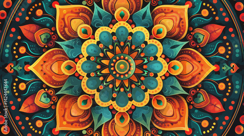 Mandala background vector illustration 