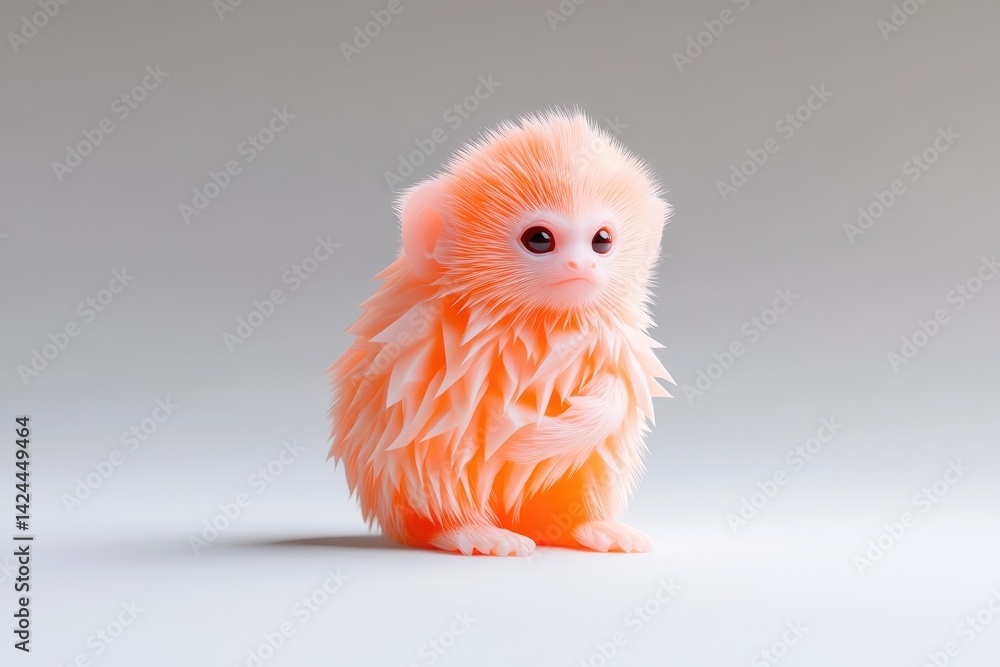 Obraz premium Adorable, fluffy, orange monkey