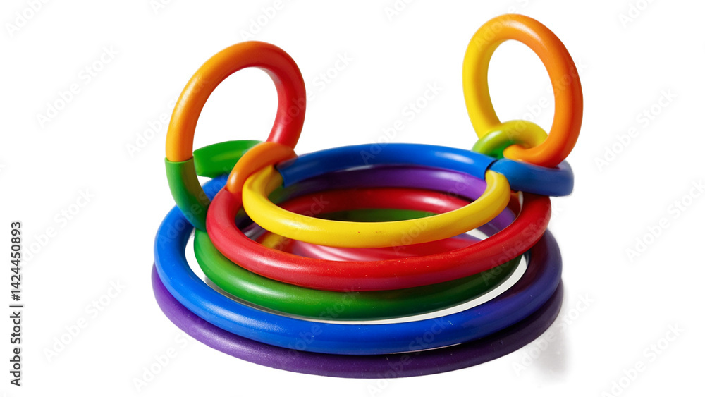 Fototapeta premium Classic Plastic Stacking Rings – Toy for Early Development