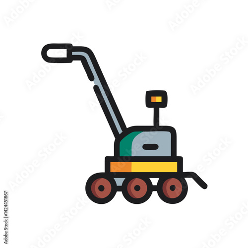 Cartoon Mars rover exploration vehicle with retro styling