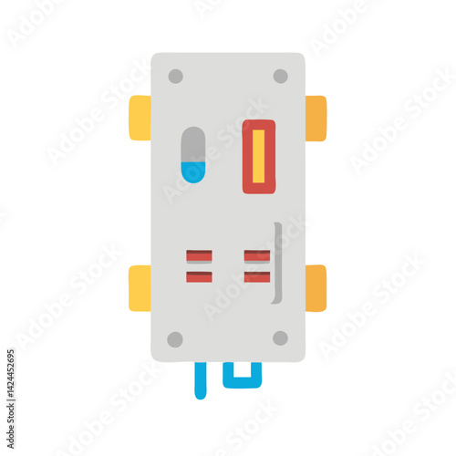 Modern and Colorful Water Heater Icon, Home Appliance