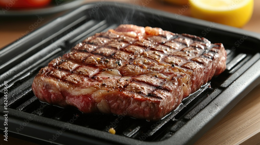 Chef grilling a steak until a light pink center forms, ideal medium doneness. Chef grilling a steak until a light pink center forms, ideal medium doneness.