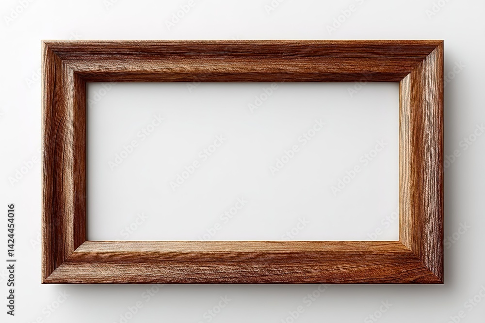 Fototapeta premium Elegant wooden frame showcasing craftsmanship and design suitable for art display or interior decor in any space