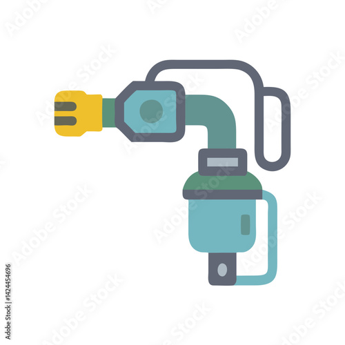 Cartoon style spray gun or watering device icon