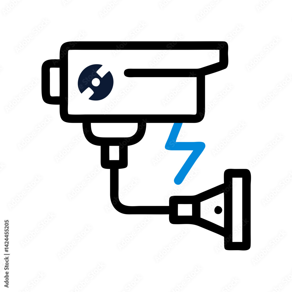 Modern design featuring a bolt and round symbol Modern design featuring a bolt and round symbol