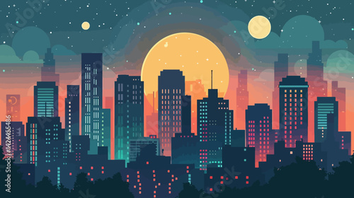 Vector illustration of cityscape background 