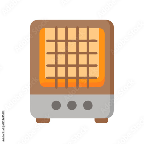 Cartoon vector image of a space heater