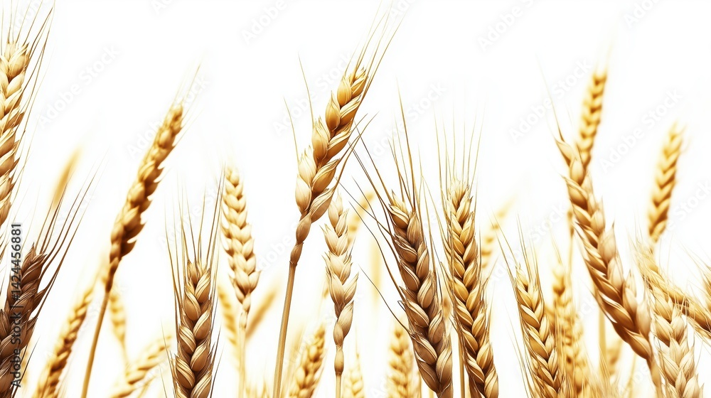 Wheat field on a white background. Wheat field on a white background.