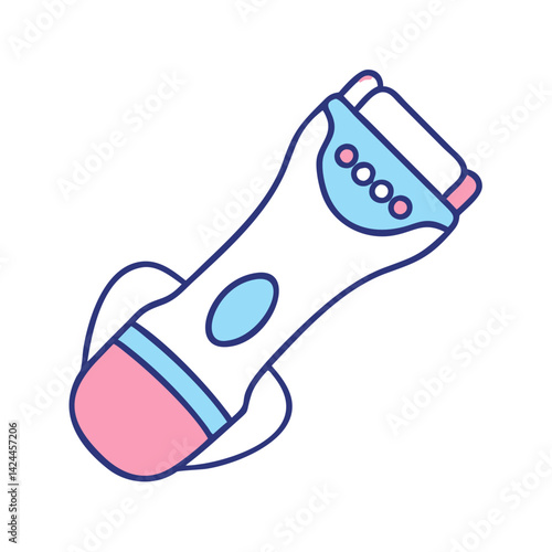 Cartoon hair removal epilator vector isolated on black background