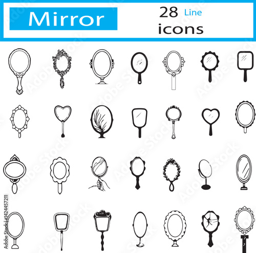 Mirror Icons vectors and illustration