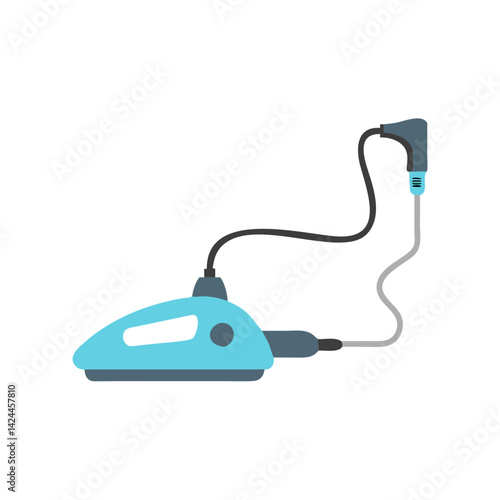 Cool Blue Electric Vehicle Charger Minimalistic Design Image
