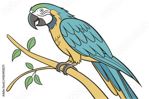 blue and yellow macaw