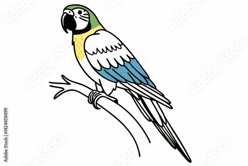 Bild auf Leinwand blue and yellow macaw