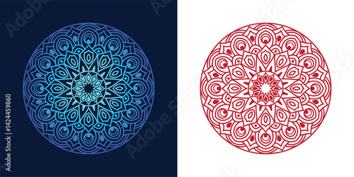 Unique Creative ornament flower mandaladesign vector design, A design element for a creative mandala idea.